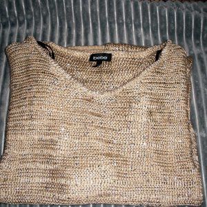 BEBE loose knit metallic sweater  SZ: P/S